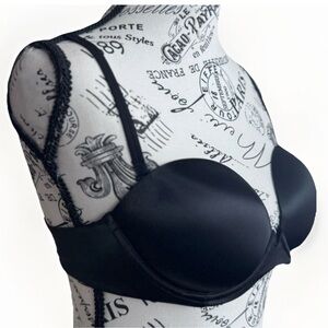 Victorias Secret Very Sexy Multi-Way Bra Smooth T-Shirt Black Strapless 32C
